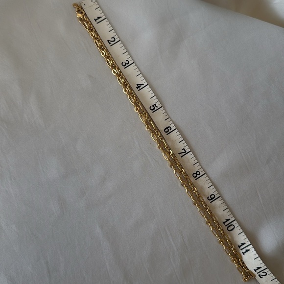 Vintage Monet Gold Tone 24" Fancy Link & Bead Chain Paperclip Necklace - Picture 5 of 7